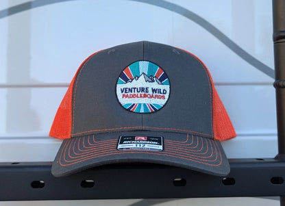 Grey/Orange Starburst Hat (Curved Bill) Venture Wild